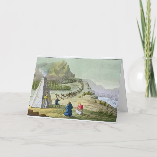 Herding Reindeer, Lapland, plate 47 from 'Le Costu Holiday Card (Front)