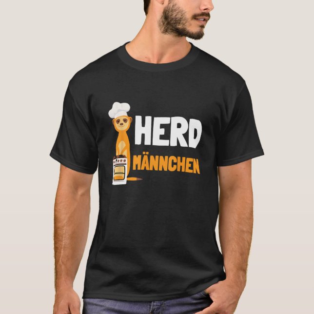 Herdmännchen I  Chef Herd Meerkat with Chef s Hat T-Shirt (Front)