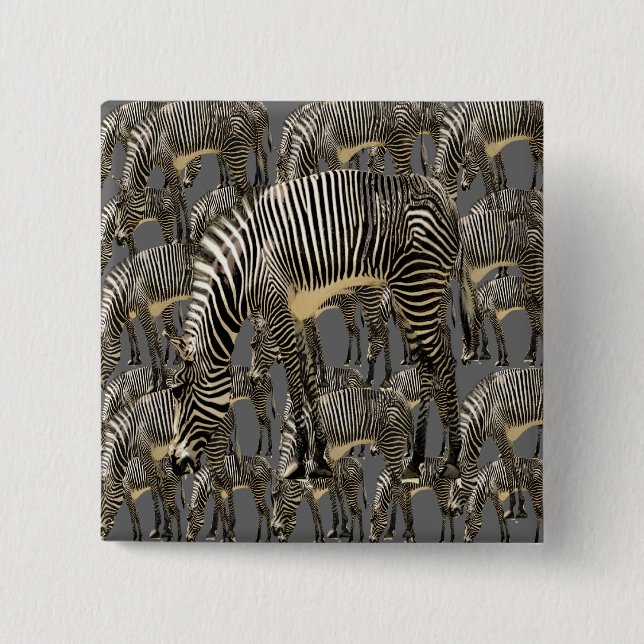 Herds of Zebras Pinback Button (Front)