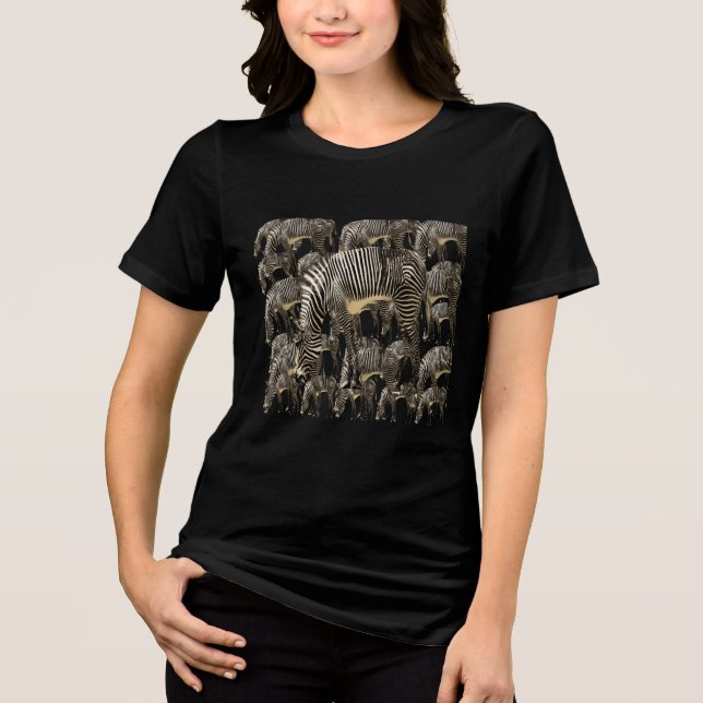 Herds of Zebras Tri-Blend Shirt (Front)