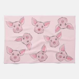 Here a piggy, there a piggy, everywhere a piggy kitchen towel