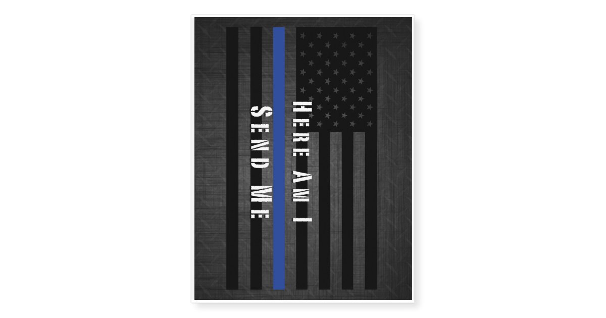 thin blue line tattoo