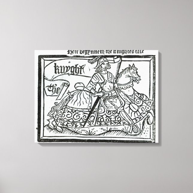 'Here Begynneth the Knightes Tale' Canvas Print (Front)