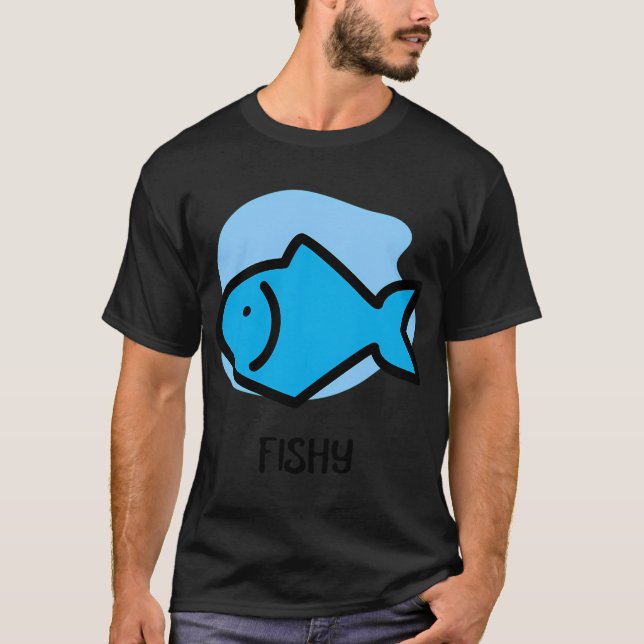 Here Blue Fishy T-Shirt (Front)