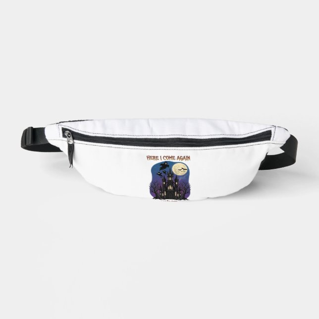 Here Come Again Haunted Castle Ghosts Moon Fanny Pack (Front)