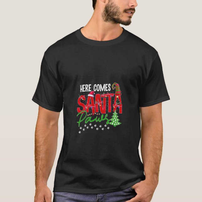 Here Come Santa Paws T-Shirt (Front)