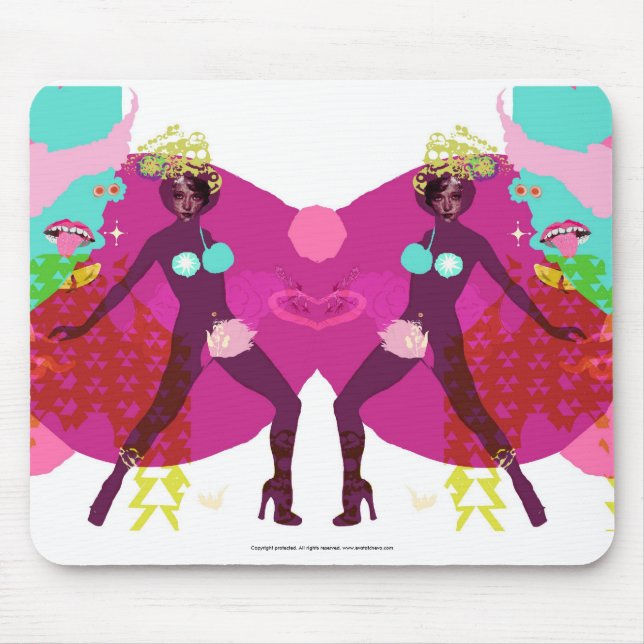 Here Come The Girls Mouse Pad (Front)