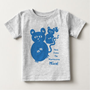 Here Come the Mischievous Mice! Cartoon Mouse Baby T-Shirt