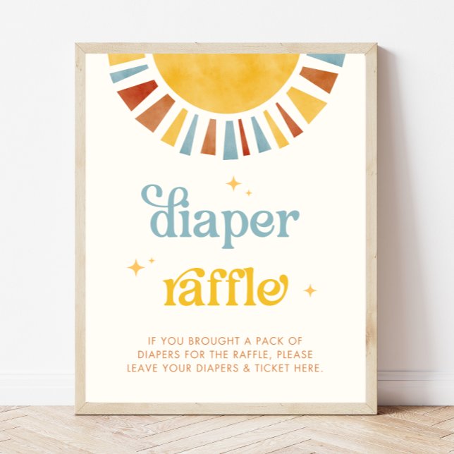 Here Come the Son Baby Shower Diaper Raffle Sign (Creator Uploaded)
