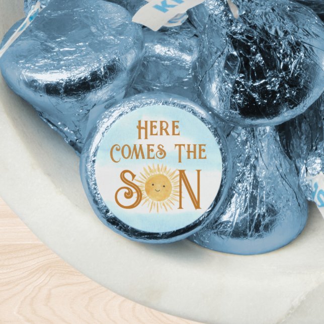 Here Come The Son Boy's Baby Shower Hershey®'s Kisses® (Creator Uploaded)