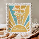 Here Come The Son Sun Baby Shower Don&#39;t Say Baby Poster at Zazzle