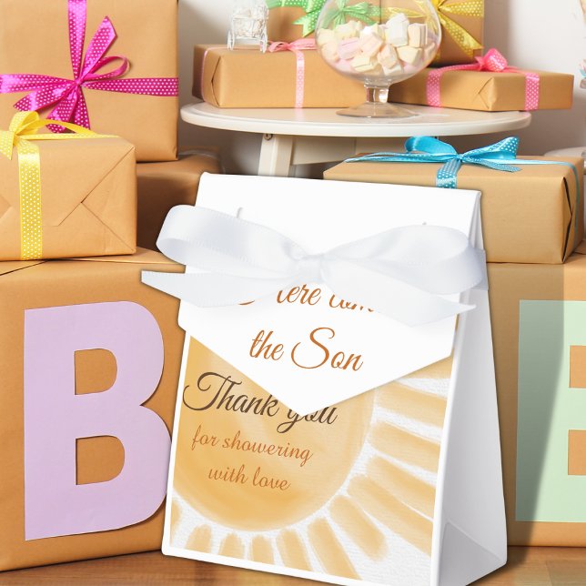 Here Come the Son Sunshine Baby Shower Favor Boxes (Creator Uploaded)