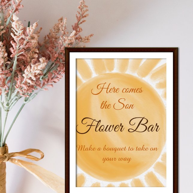 Here Come the Son Sunshine Baby Shower Flower Bar Poster (Creator Uploaded)