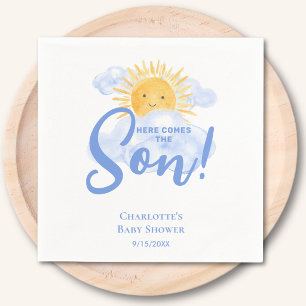 Here Come The Son Sunshine Baby Shower  Napkins