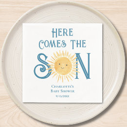 Here Come The Son Sunshine Baby Shower  Napkins