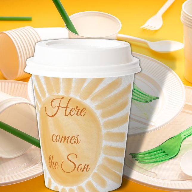 Here Come the Son Sunshine Baby Shower  Paper Cups (Creator Uploaded)