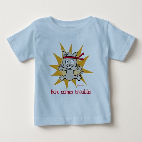 Here come trouble Funny kitten top