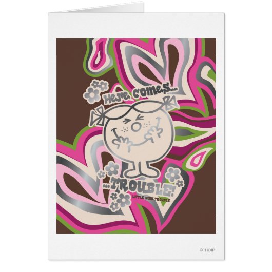 Here Come Trouble | Neon Background Cards (Front)