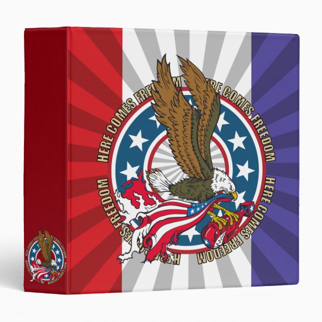 Here Comes Freedom American Bald Eagle Binder (Front/Spine)