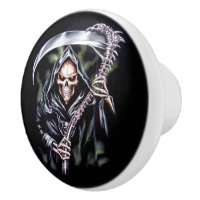Here Comes Grim Ceramic Knob