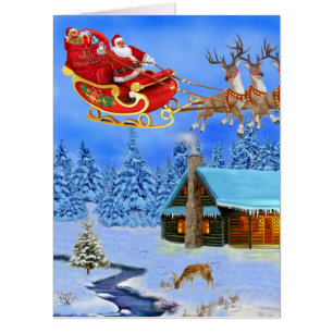 HERE COMES SANTA CLAUS CARD