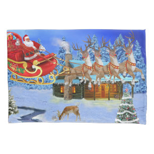 HERE COMES SANTA CLAUS PILLOW CASE