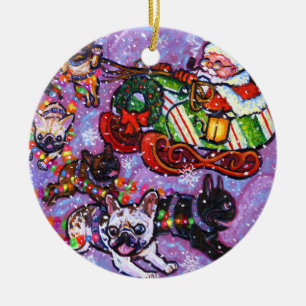 Here comes Santa Paws! Ceramic Ornament
