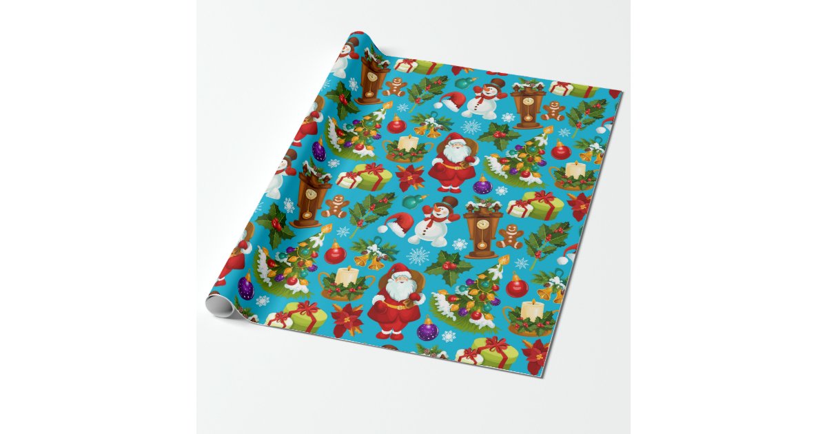 Here Comes Santa Wrapping Paper Zazzle