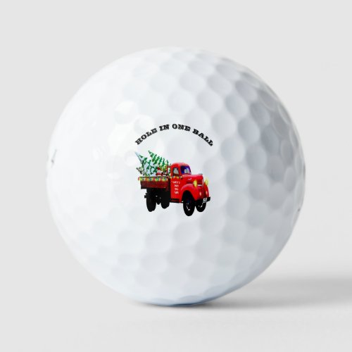 Here comes Santas Christmas tree farm truck Golf Balls