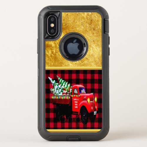 Here comes Santas Christmas tree farm truck OtterBox Defender iPhone X Case