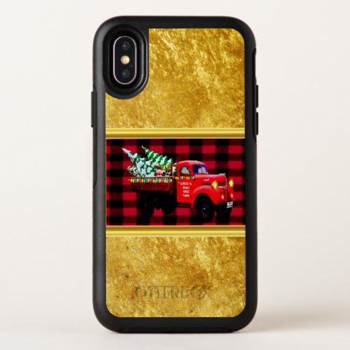 Here comes Santas Christmas tree farm truck OtterBox Symmetry iPhone X Case