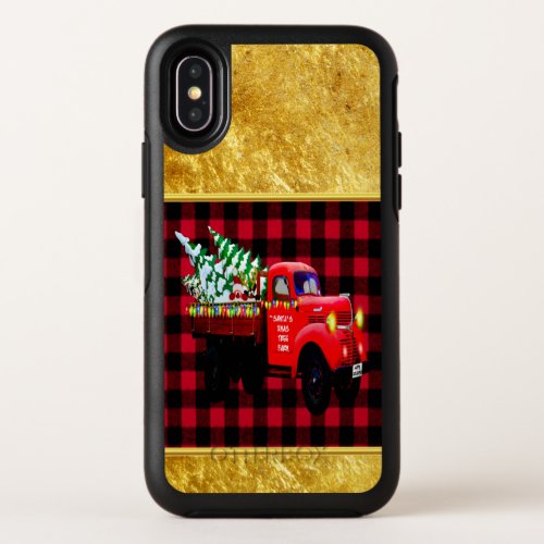 Here comes Santas Christmas tree farm truck OtterBox Symmetry iPhone X Case