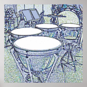 Here Comes the Band - Timpani Poster