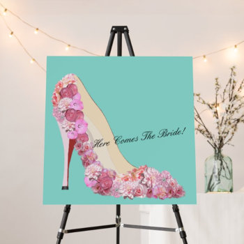 Here Comes The Bride Bridal Shadow Box Party Poster by Ohhhhilovethat at Zazzle