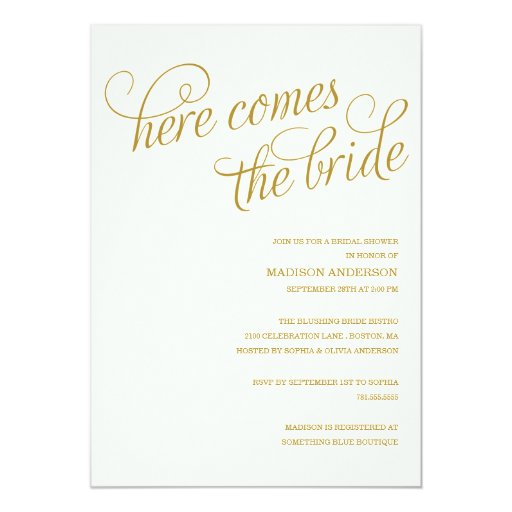 Here Comes The Bride Invitations 5