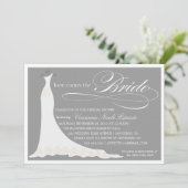 HERE COMES THE BRIDE | BRIDAL SHOWER INVITATION (Standing Front)