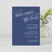 HERE COMES THE BRIDE | BRIDAL SHOWER INVITATION (Standing Front)