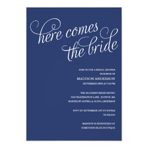 Here Comes The Bride Invitations 9