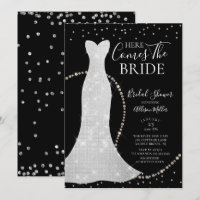 Here Comes The Bride Bridal Shower Invitation