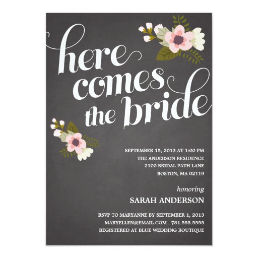 Here Comes The Bride Invitations 3