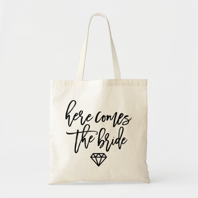 Here Comes The Bride Diamond Tote Bag (Front)