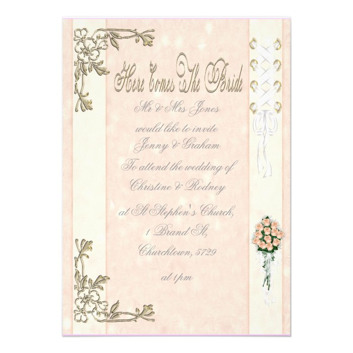 Here Comes The Bride Invitation