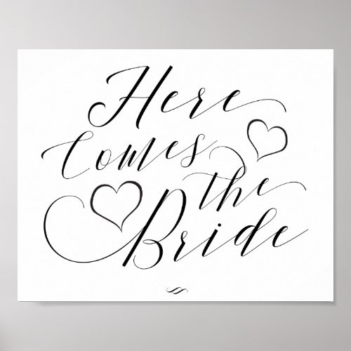 Here Comes the Bride Kid Processional Wedding Sign