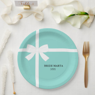 Here Comes The Bride Personalized Tiara Party   Paper Plates