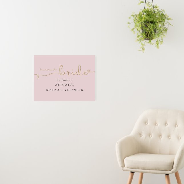 Here comes the bride shower sign (In Situ (Wall))