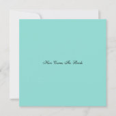 Here Comes The Bride Teal Blue Bridal Shower Party Invitation (Front)