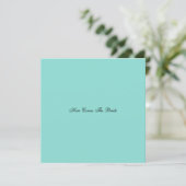 Here Comes The Bride Teal Blue Bridal Shower Party Invitation (Standing Front)