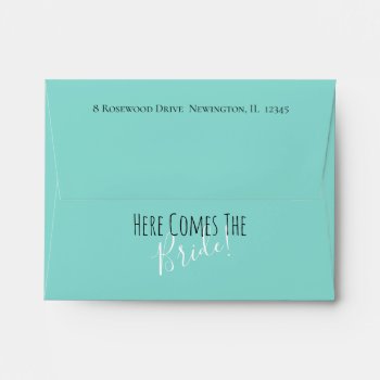 Here Comes The Bride Wedding Bridal Shower Party Envelope by Ohhhhilovethat at Zazzle