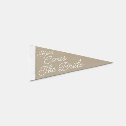Here Comes the Bride Wedding Ceremony Sign Pennant Pennant Flag
