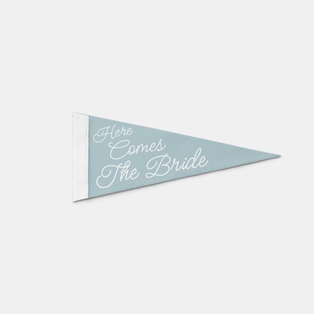 Here Comes the Bride Wedding Ceremony Sign Pennant Pennant Flag (Front)